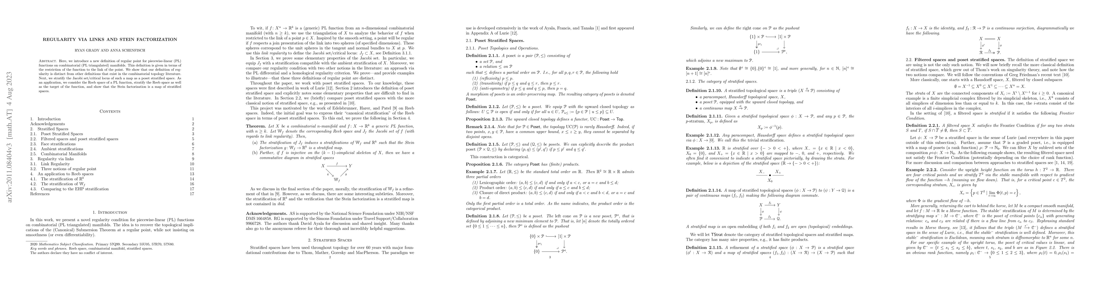 Thumbnail for Regularity via Links and Stein Factorization
