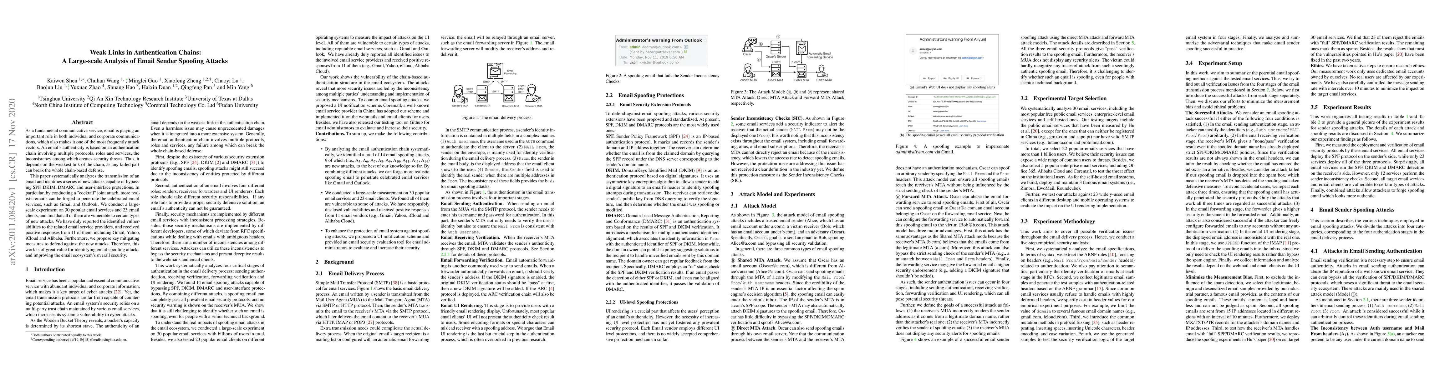 Thumbnail for Weak Links in Authentication Chains: A Large-scale Analysis of Email
  Sender Spoofing Attacks