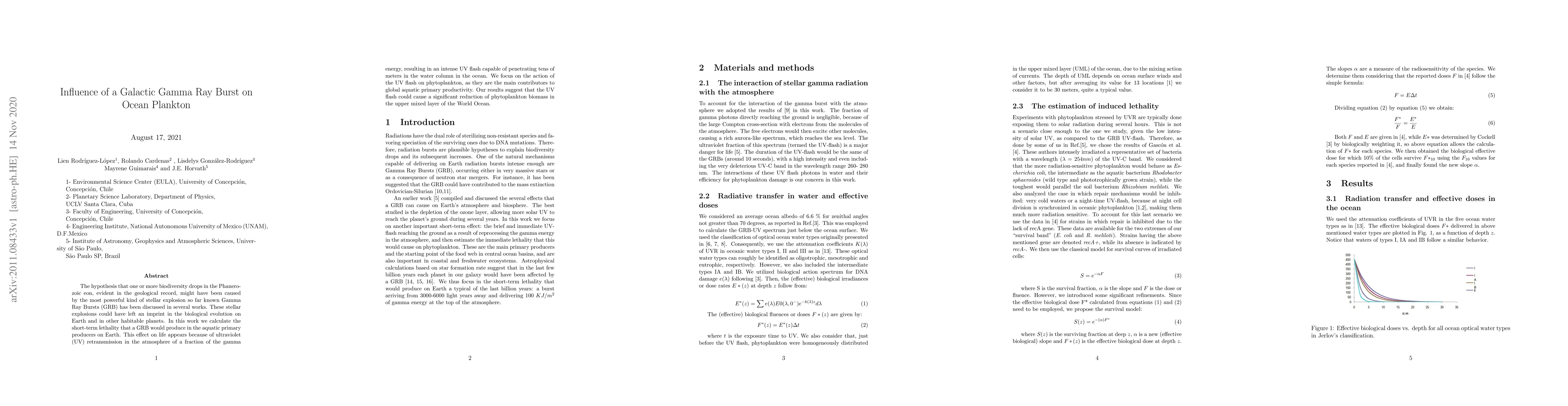 Thumbnail for Influence of a Galactic Gamma-Ray Burst on Ocean Plankton