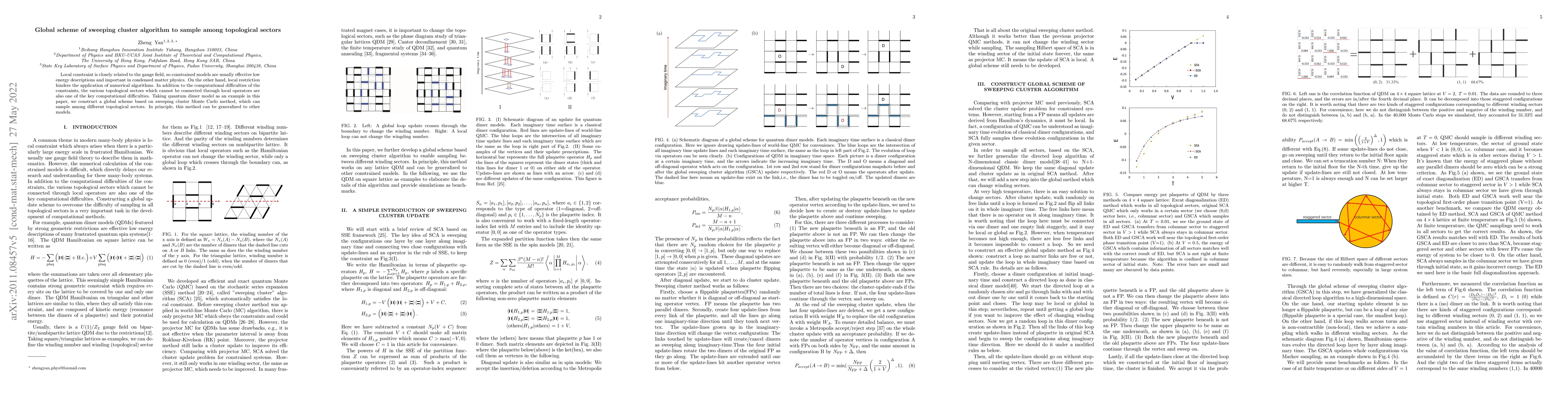 Thumbnail for Global scheme of sweeping cluster algorithm to sample among topological
  sectors
