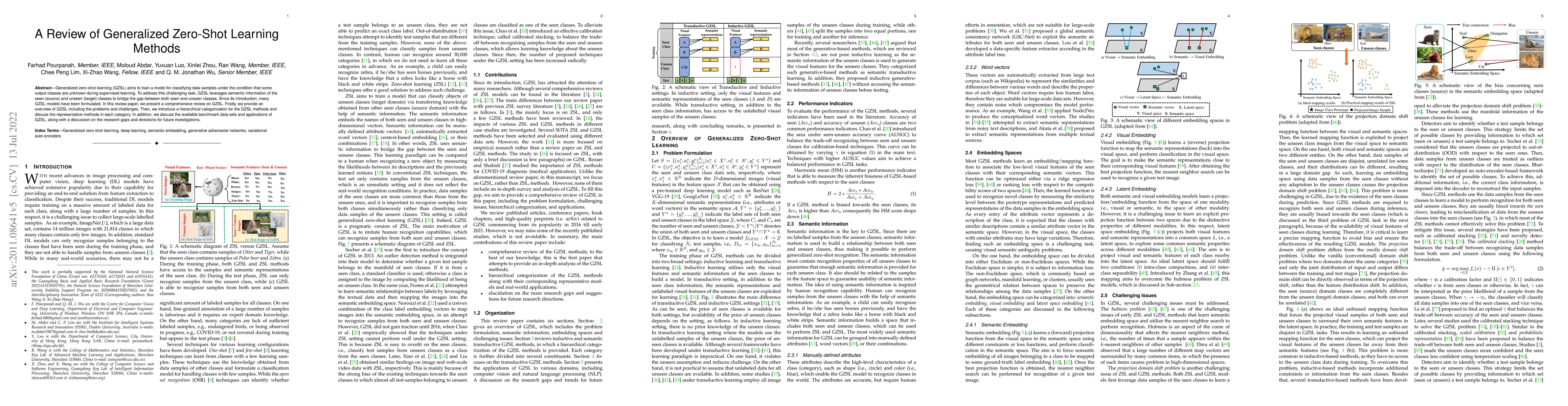Thumbnail for A Review of Generalized Zero-Shot Learning Methods