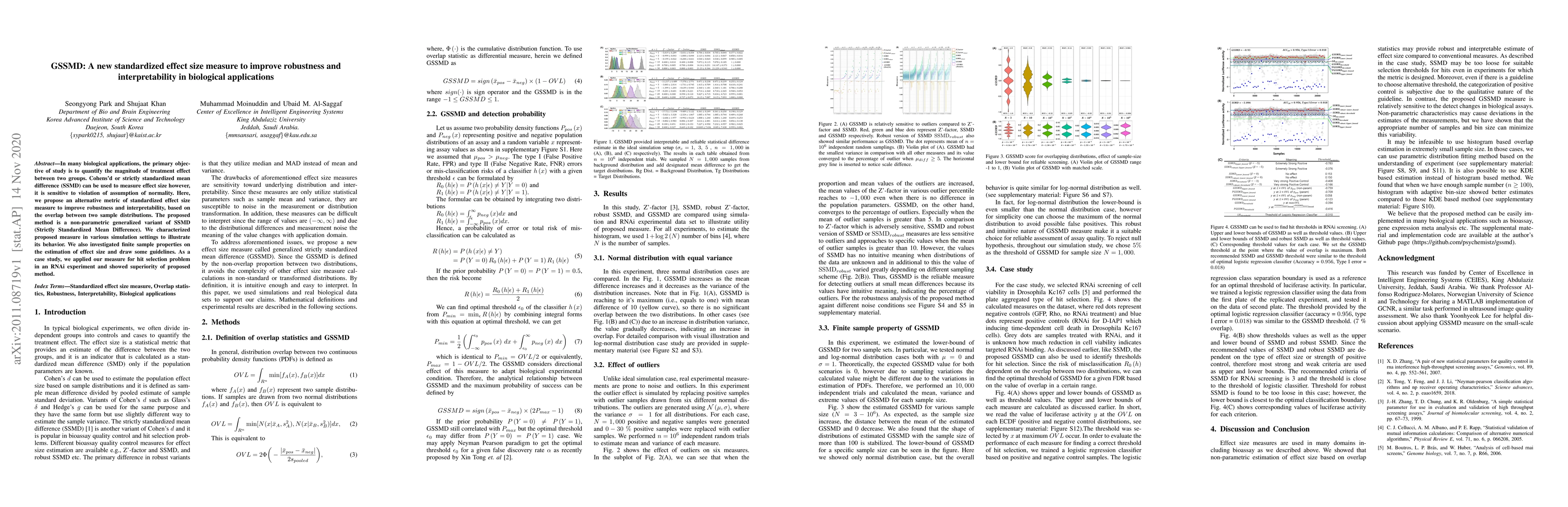 Thumbnail for GSSMD: A new standardized effect size measure to improve robustness and
  interpretability in biological applications