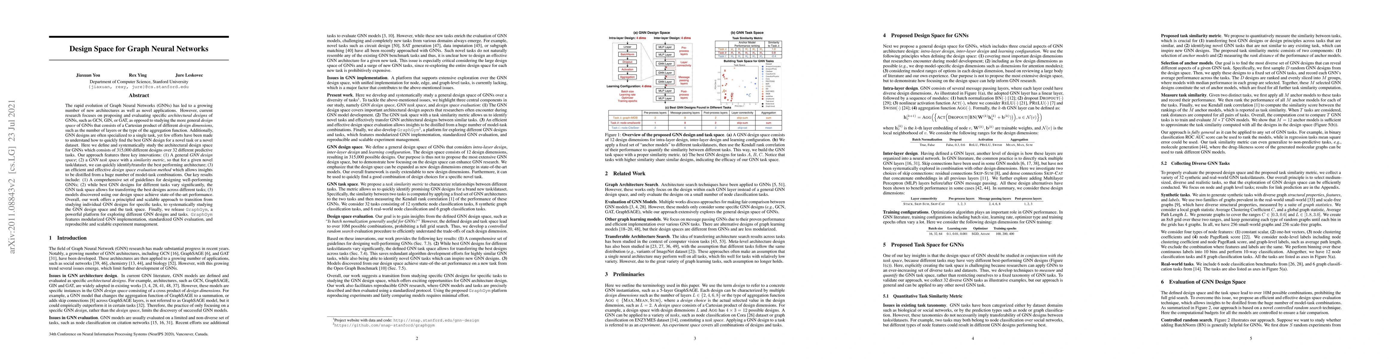Thumbnail for Design Space for Graph Neural Networks