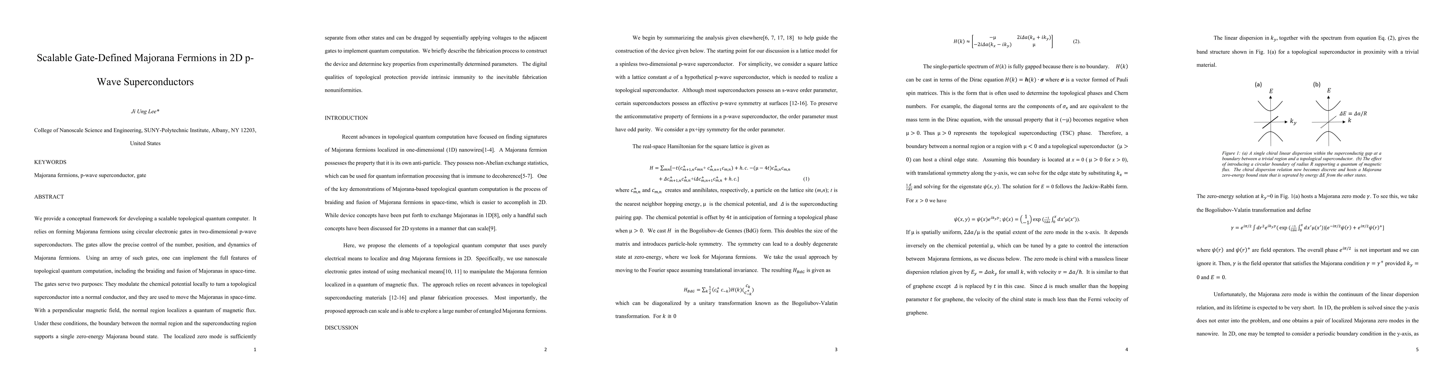 Thumbnail for Scalable Gate-Defined Majorana Fermions in 2D p-Wave Superconductors