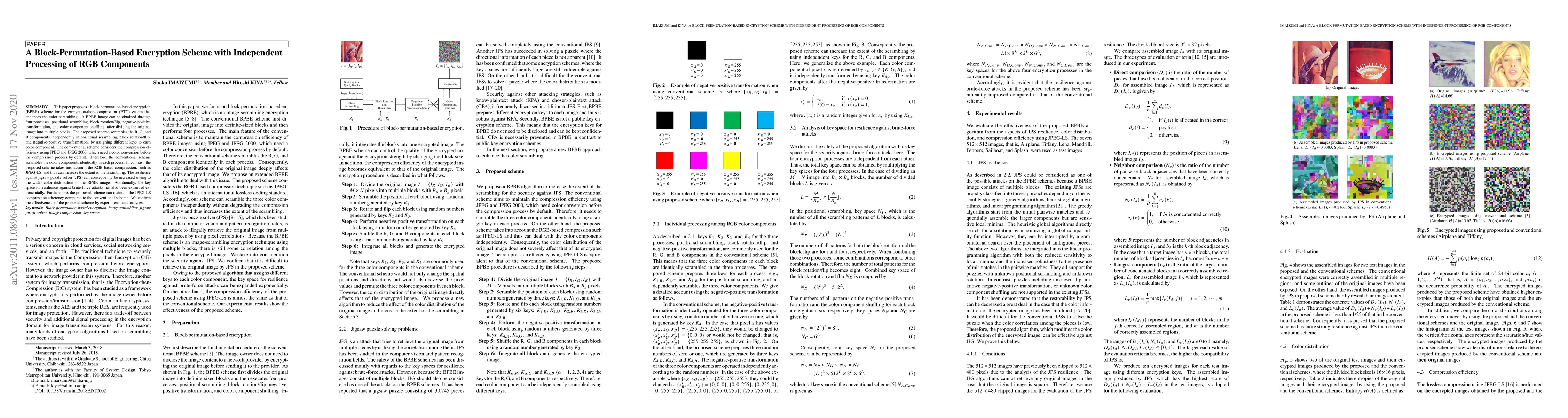 Thumbnail for A Block-Permutation-Based Encryption Scheme with Independent Processing
  of RGB Components