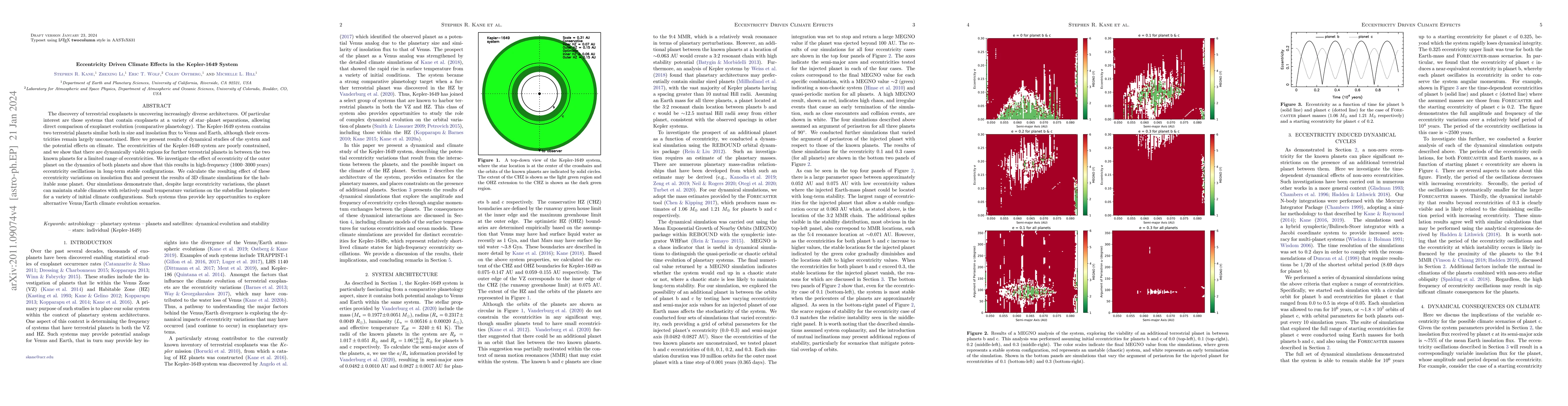 Thumbnail for Eccentricity Driven Climate Effects in the Kepler-1649 System