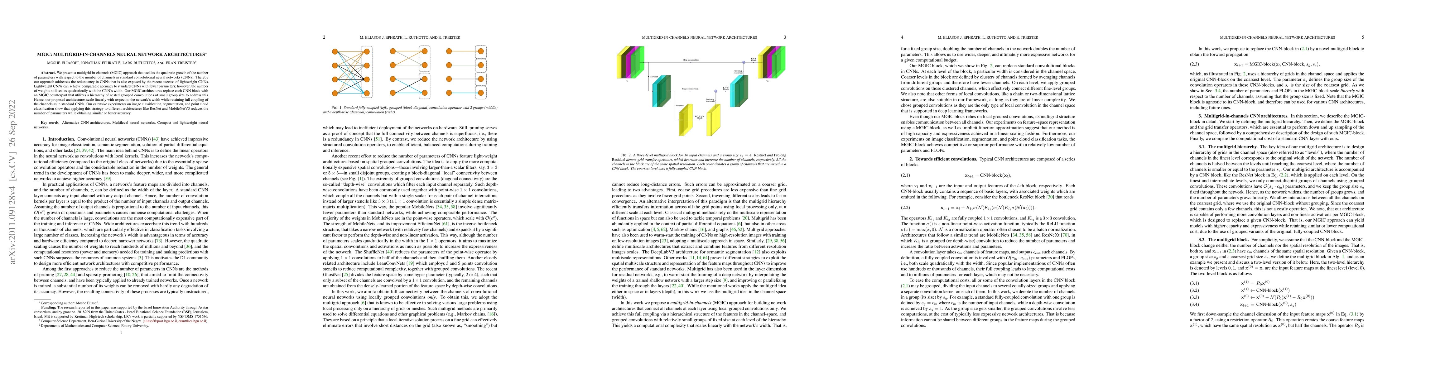 Thumbnail for MGIC: Multigrid-in-Channels Neural Network Architectures