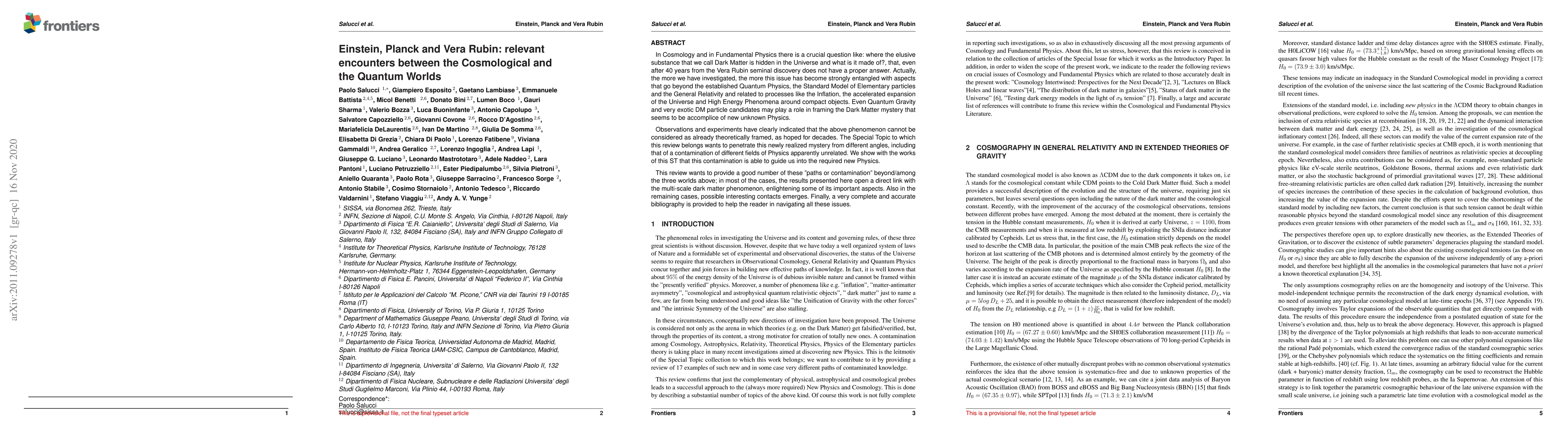 Thumbnail for Einstein, Planck and Vera Rubin: relevant encounters between the
  Cosmological and the Quantum Worlds