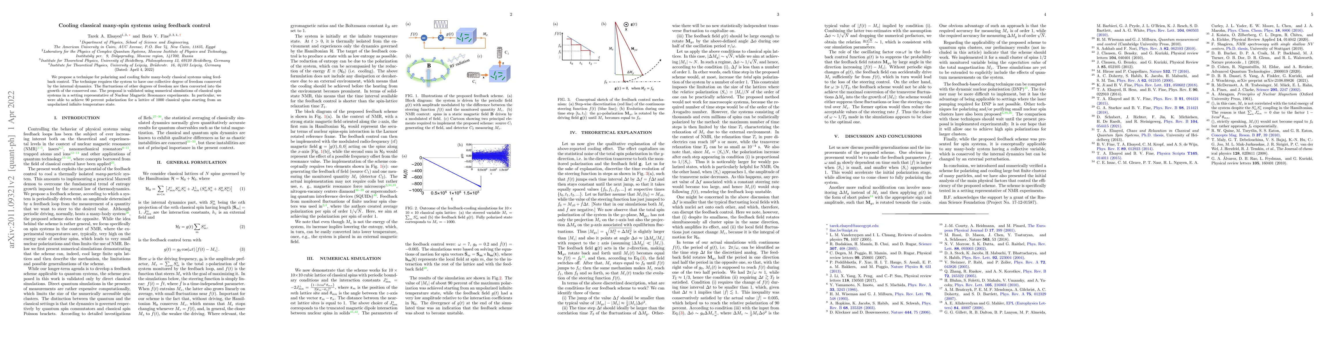 Thumbnail for Cooling classical many-spin systems using feedback control