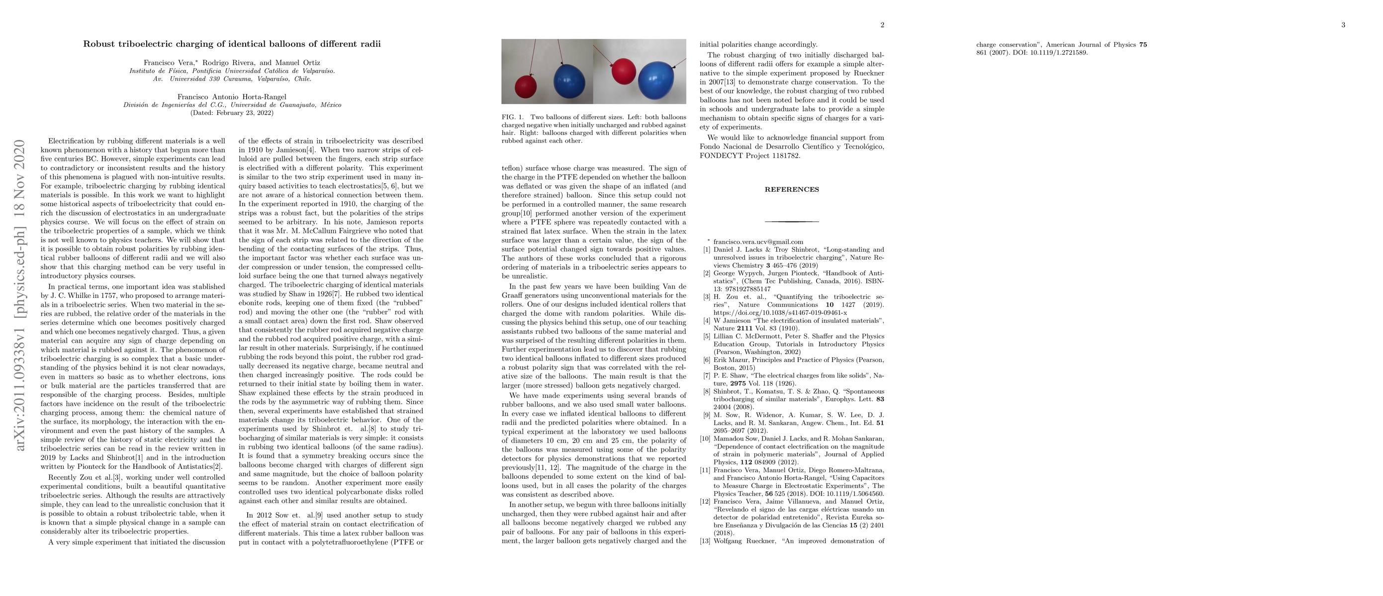 Thumbnail for Robust triboelectric charging of identical balloons of different radii