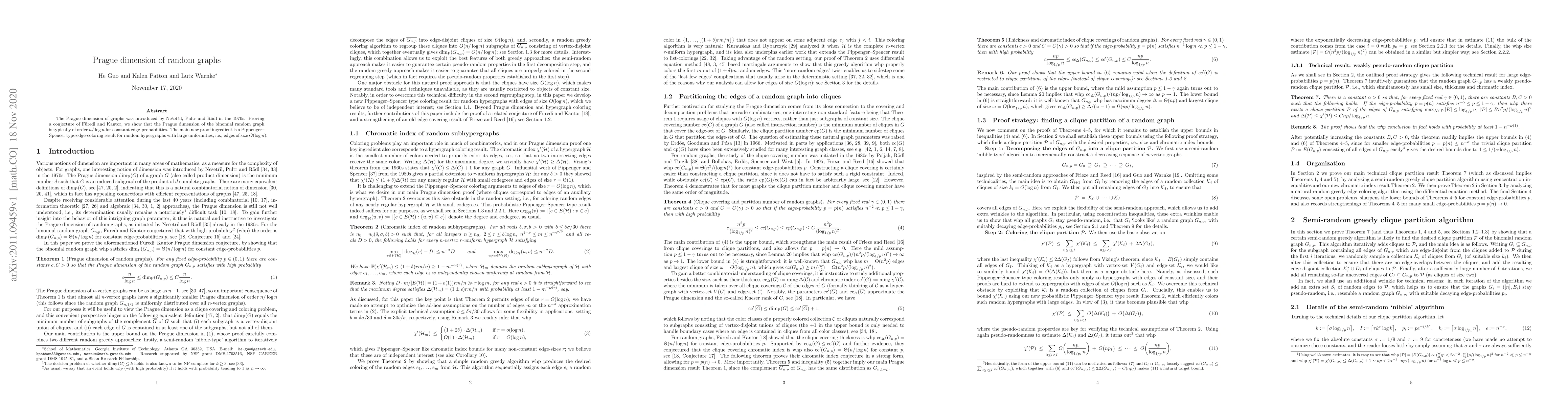 Thumbnail for Prague dimension of random graphs