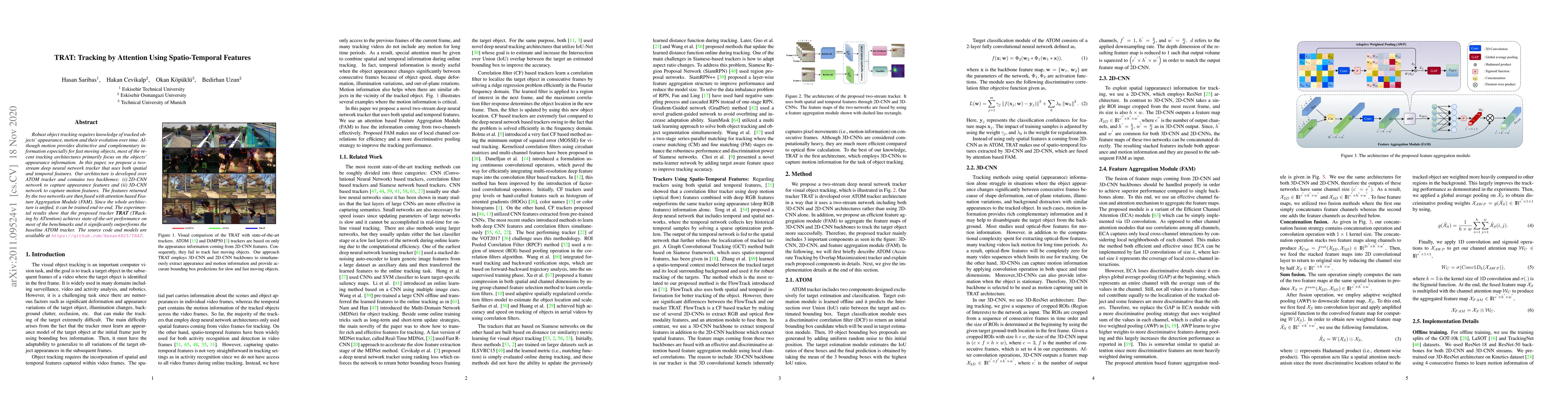 Thumbnail for TRAT: Tracking by Attention Using Spatio-Temporal Features