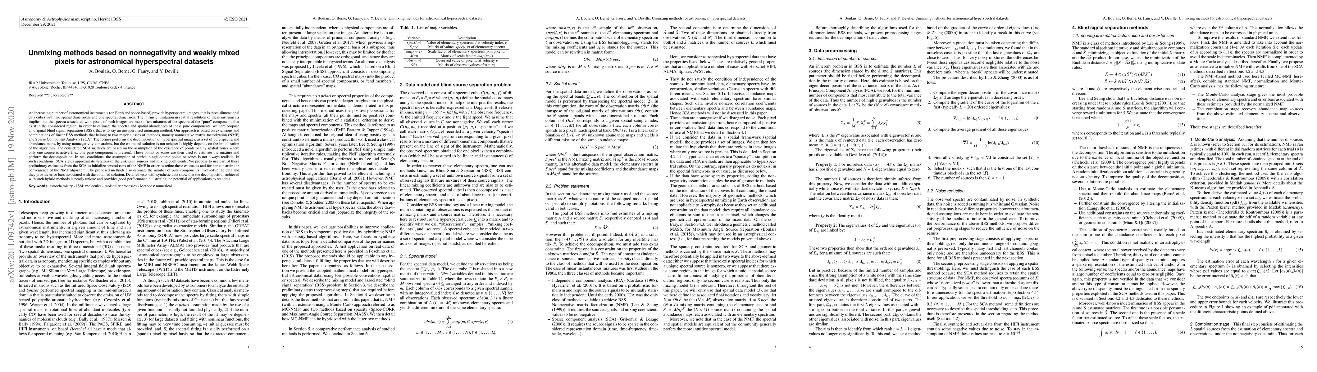 Thumbnail for Unmixing methods based on nonnegativity and weakly mixed pixels for
  astronomical hyperspectral datasets