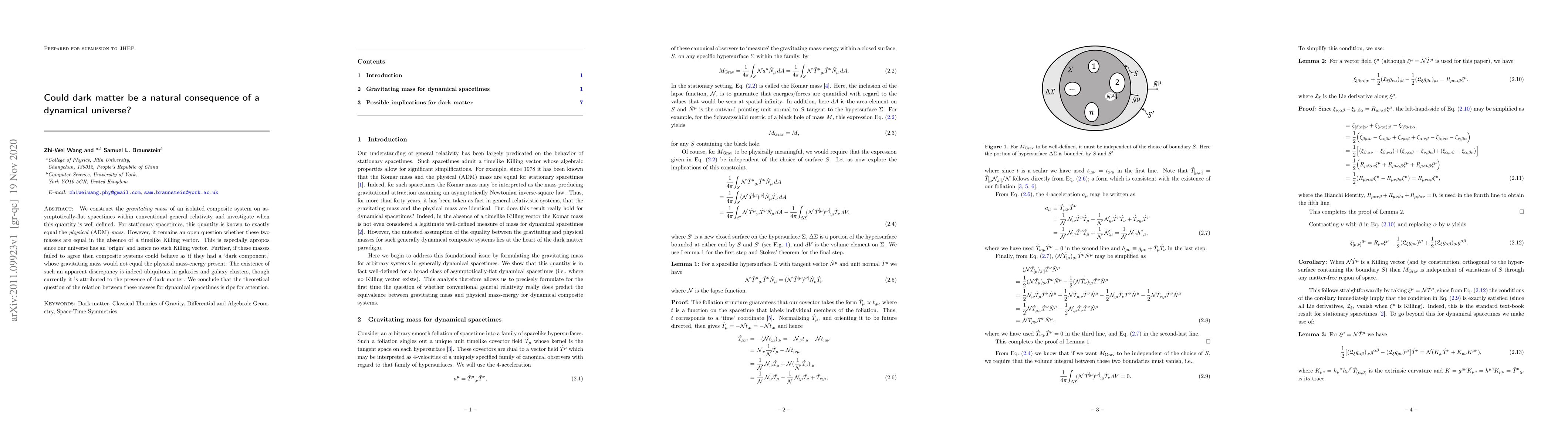 Thumbnail for Could dark matter be a natural consequence of a dynamical universe?