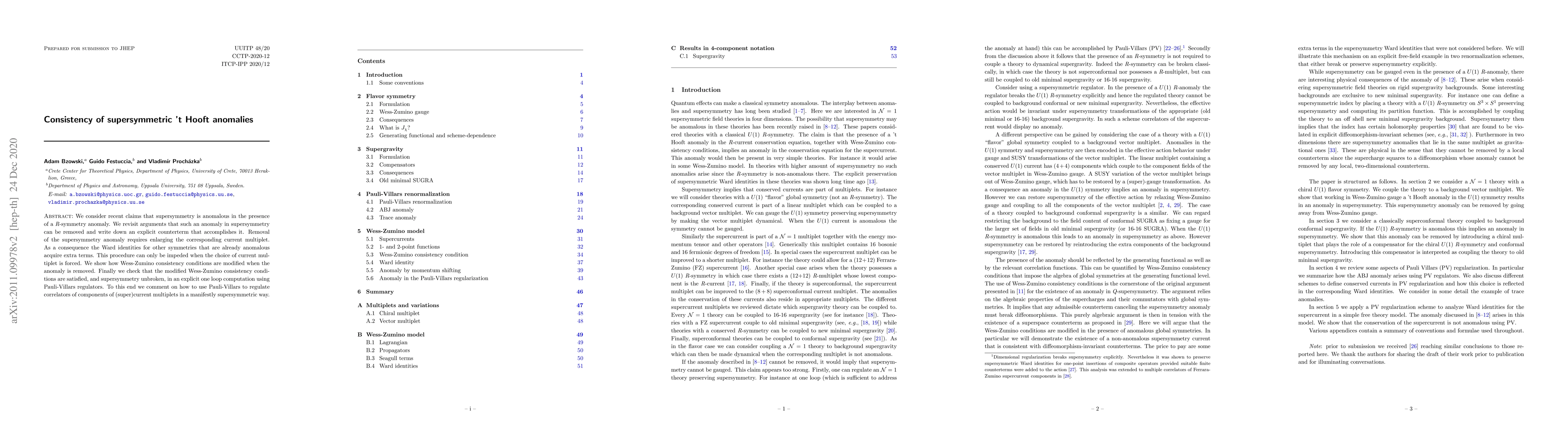 Thumbnail for Consistency of supersymmetric 't Hooft anomalies