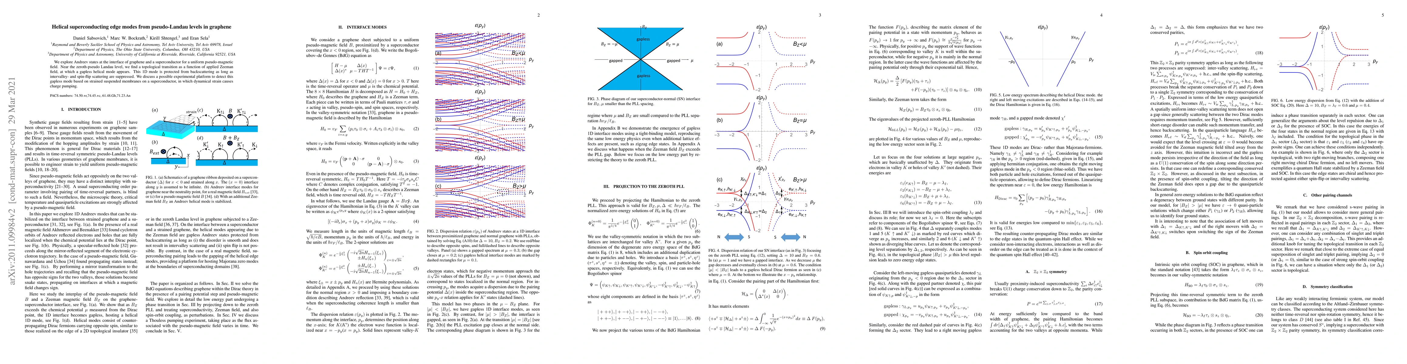 Thumbnail for Helical superconducting edge modes from pseudo-Landau levels in graphene