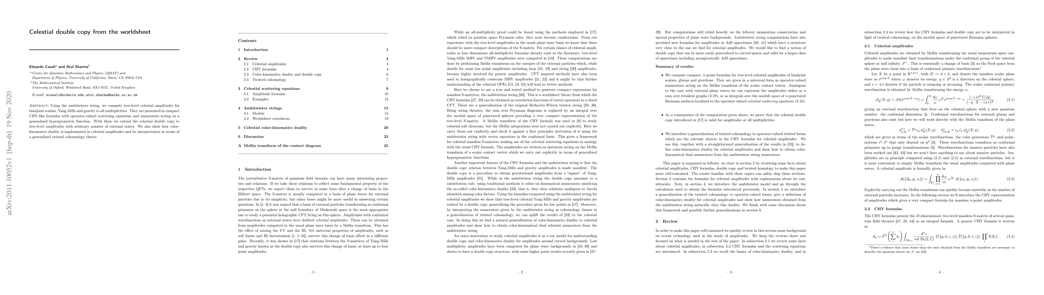 Thumbnail for Celestial double copy from the worldsheet