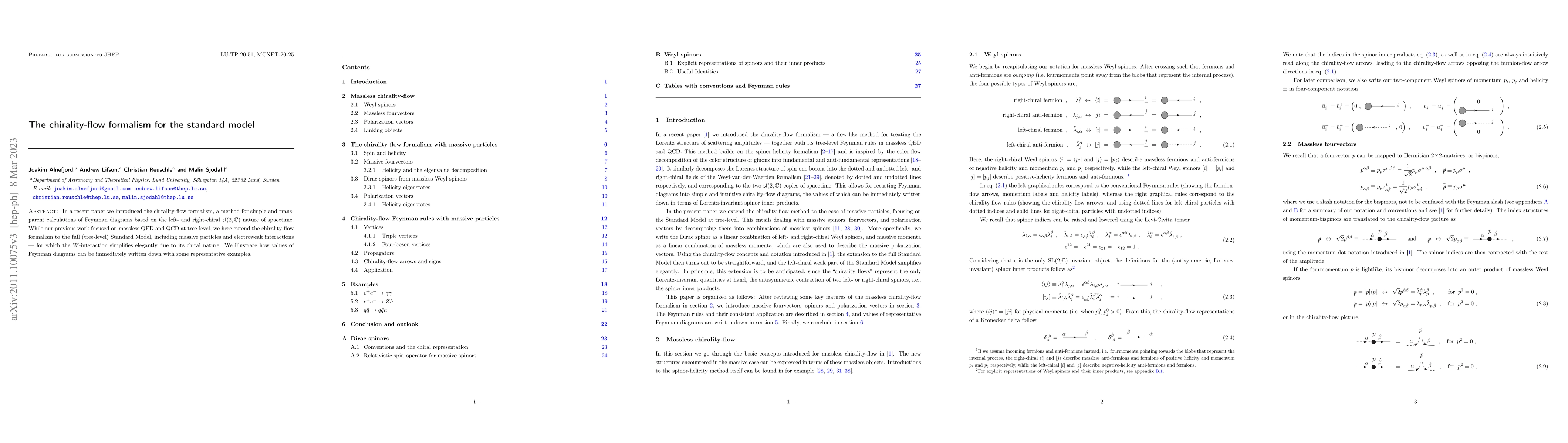 Thumbnail for The chirality-flow formalism for the standard model