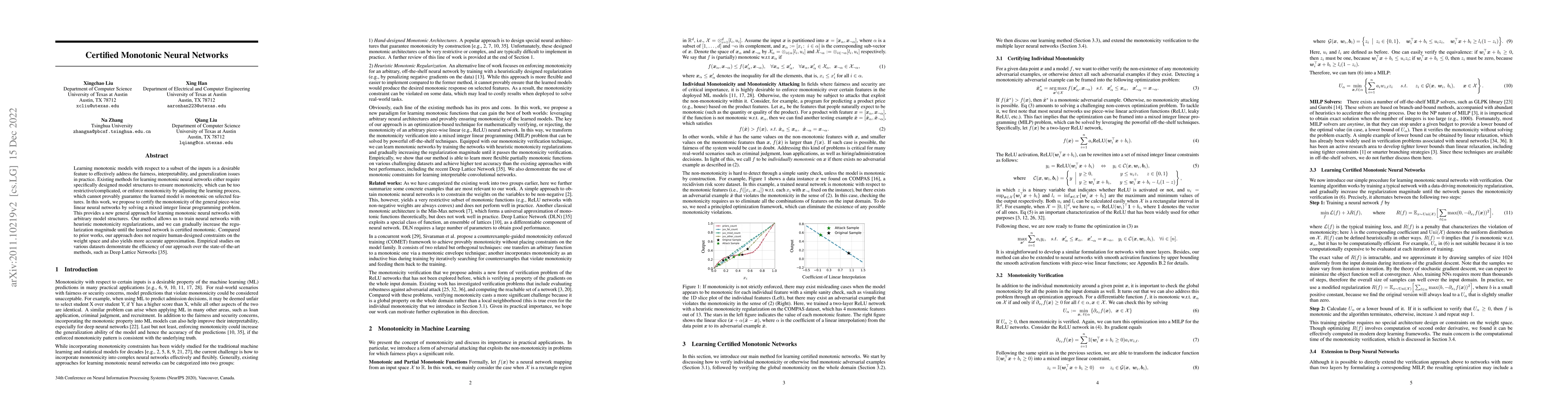 Thumbnail for Certified Monotonic Neural Networks