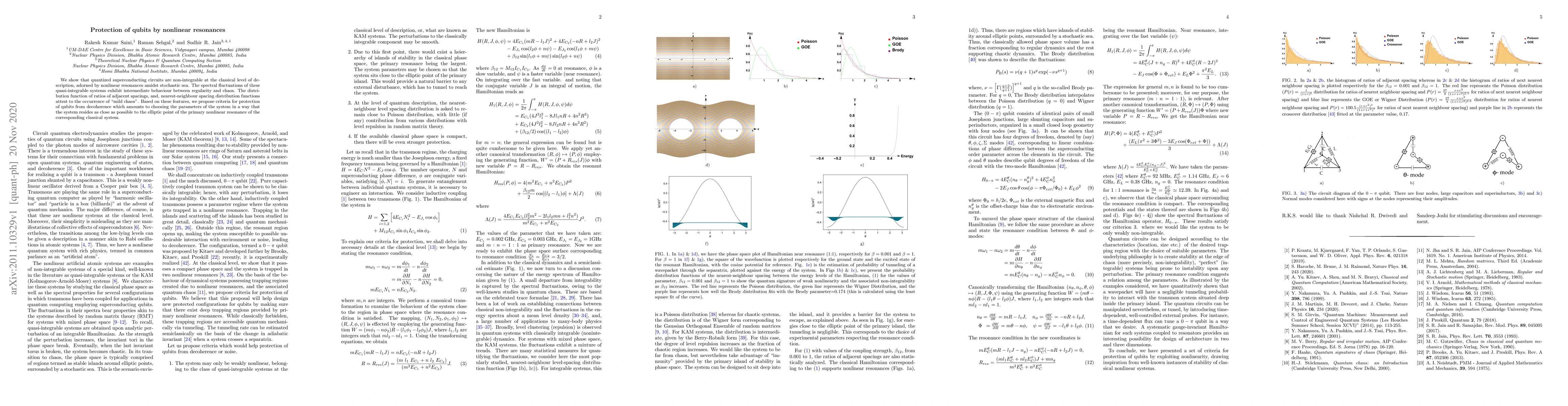Thumbnail for Protection of qubits by nonlinear resonances