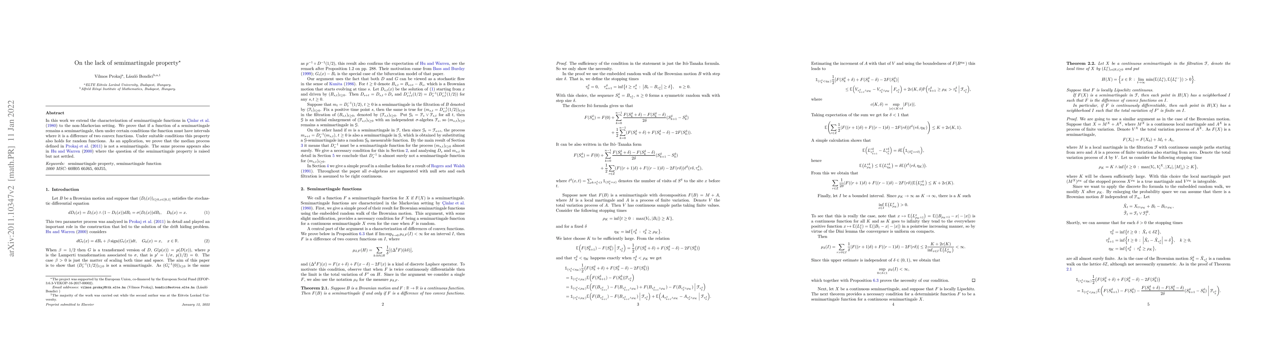 Thumbnail for On the lack of semimartingale property