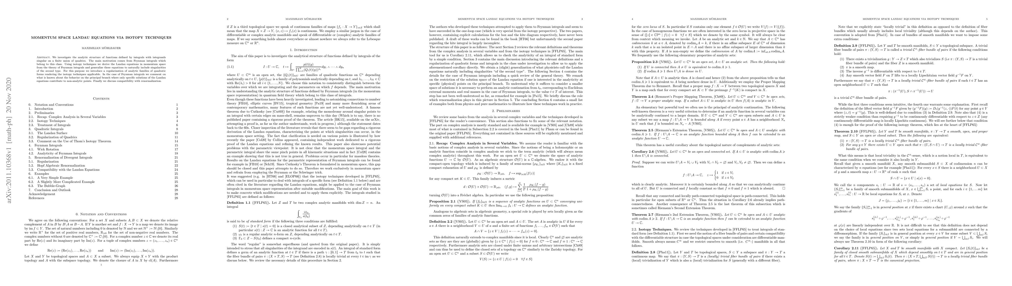 Thumbnail for Momentum Space Landau Equations Via Isotopy Techniques