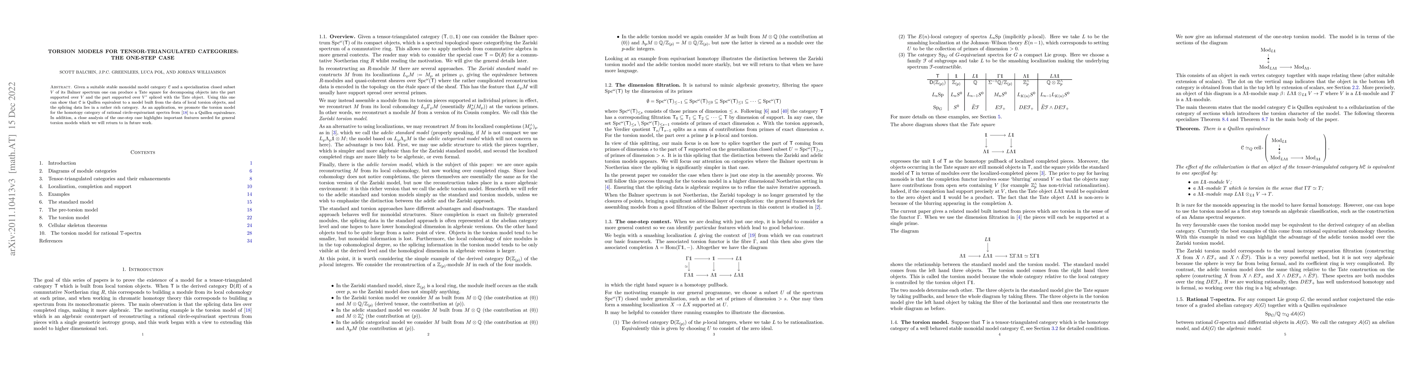 Thumbnail for Torsion models for tensor-triangulated categories: the one-step case