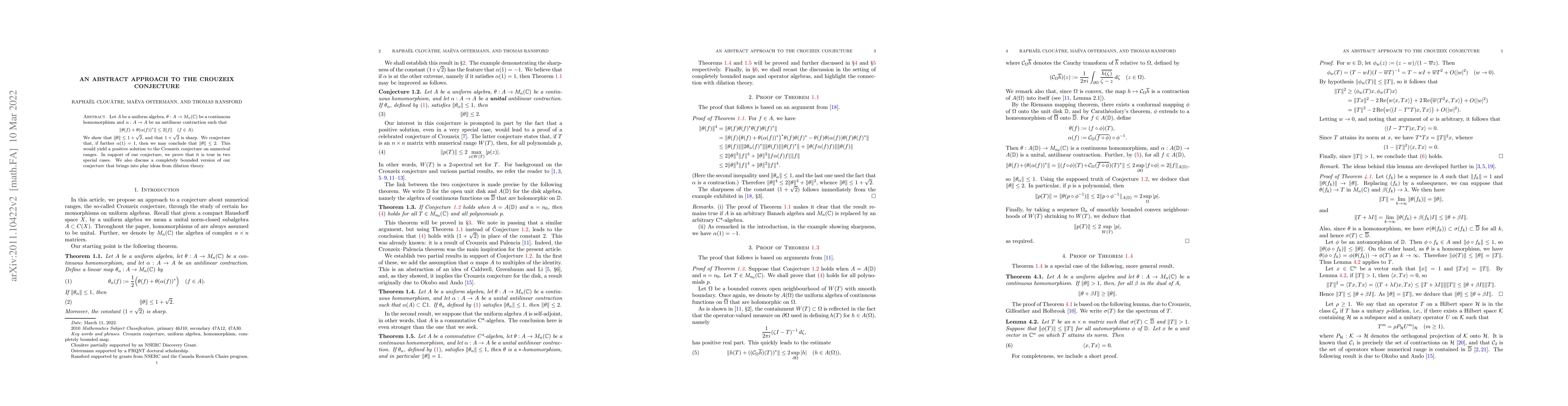 Thumbnail for An abstract approach to the Crouzeix conjecture