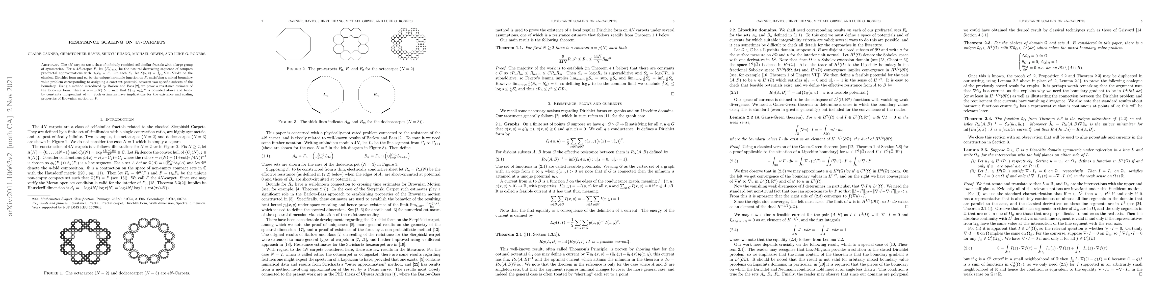 Thumbnail for Resistance Scaling on $4N$-Carpets