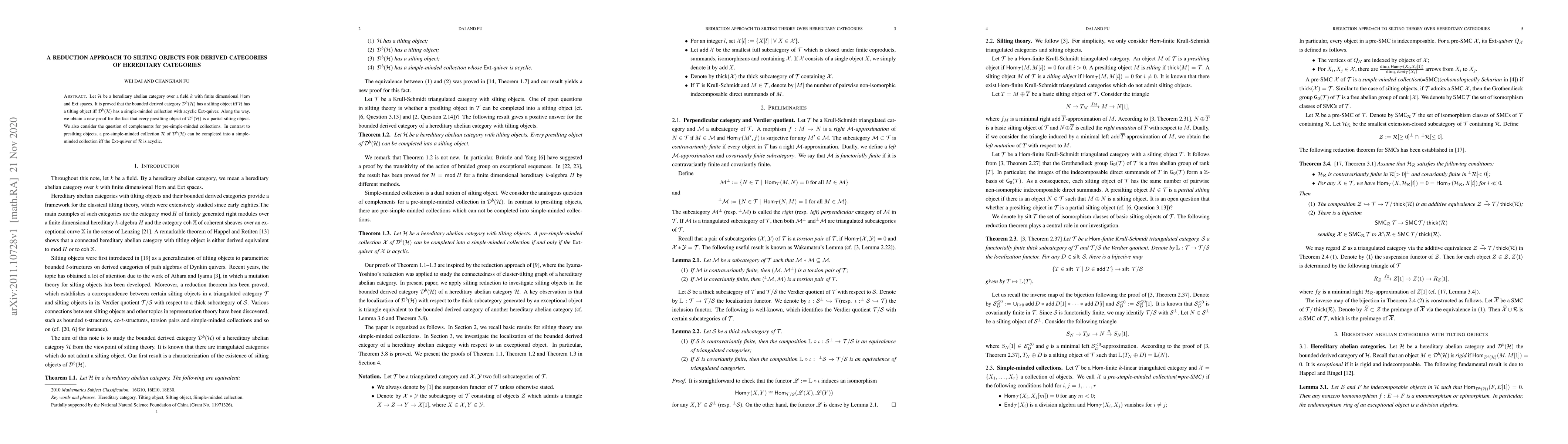 Thumbnail for A reduction approach to silting objects for derived categories of
  hereditary categories