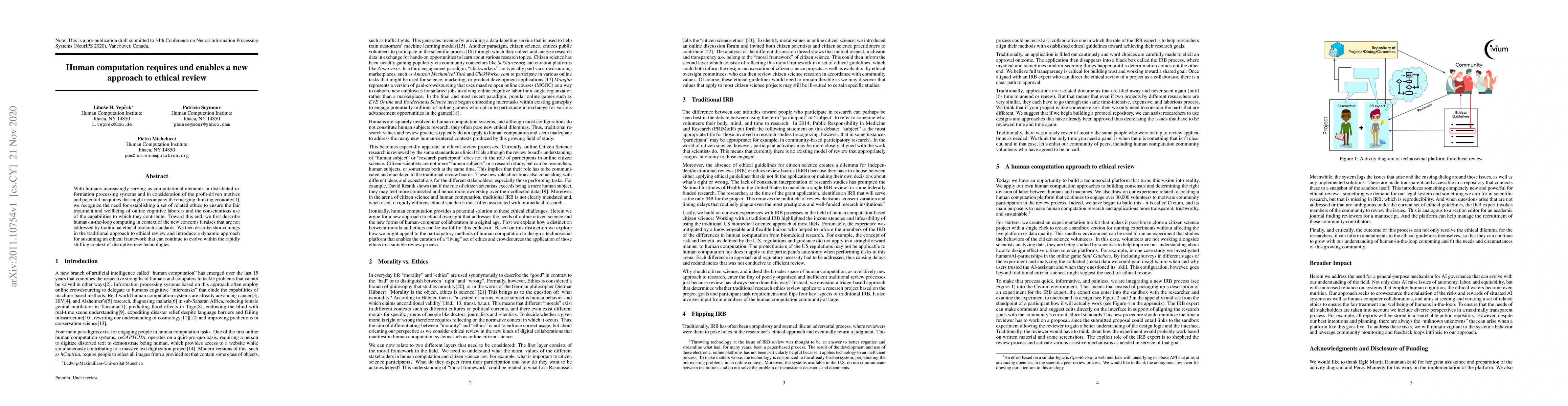 Thumbnail for Human computation requires and enables a new approach to ethical review
