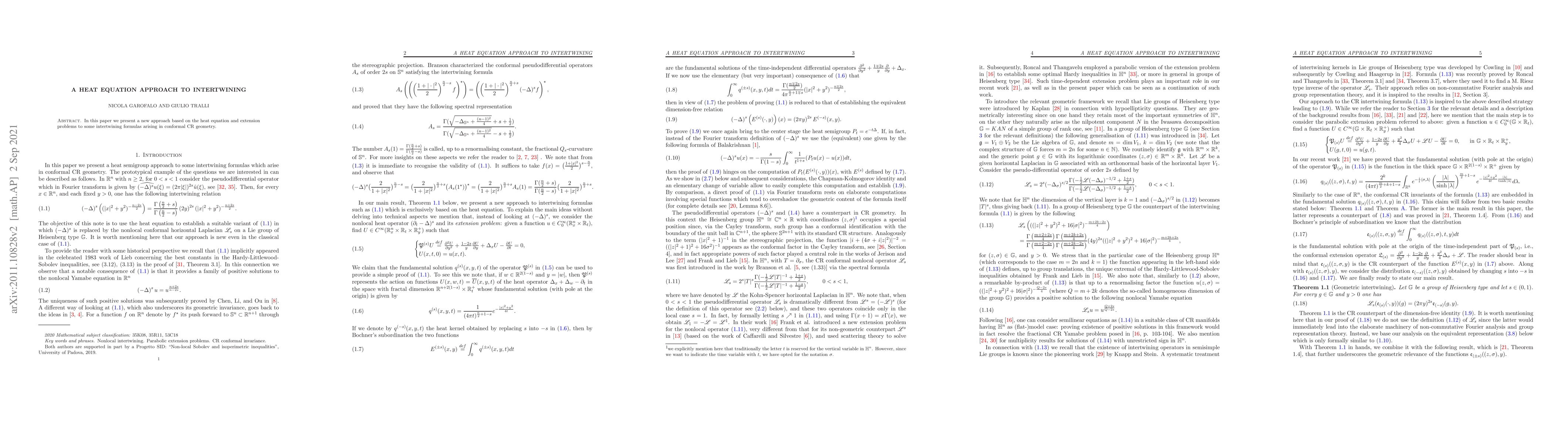 Thumbnail for A heat equation approach to intertwining