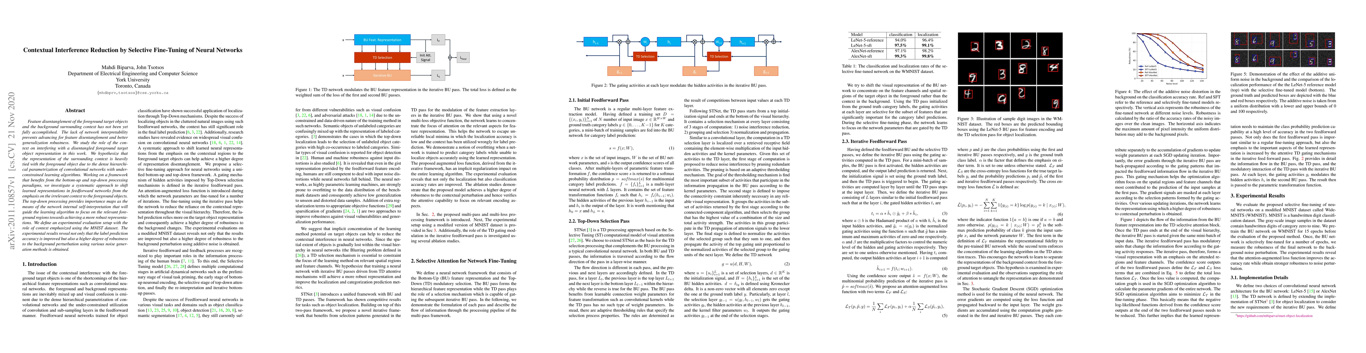 Thumbnail for Contextual Interference Reduction by Selective Fine-Tuning of Neural
  Networks