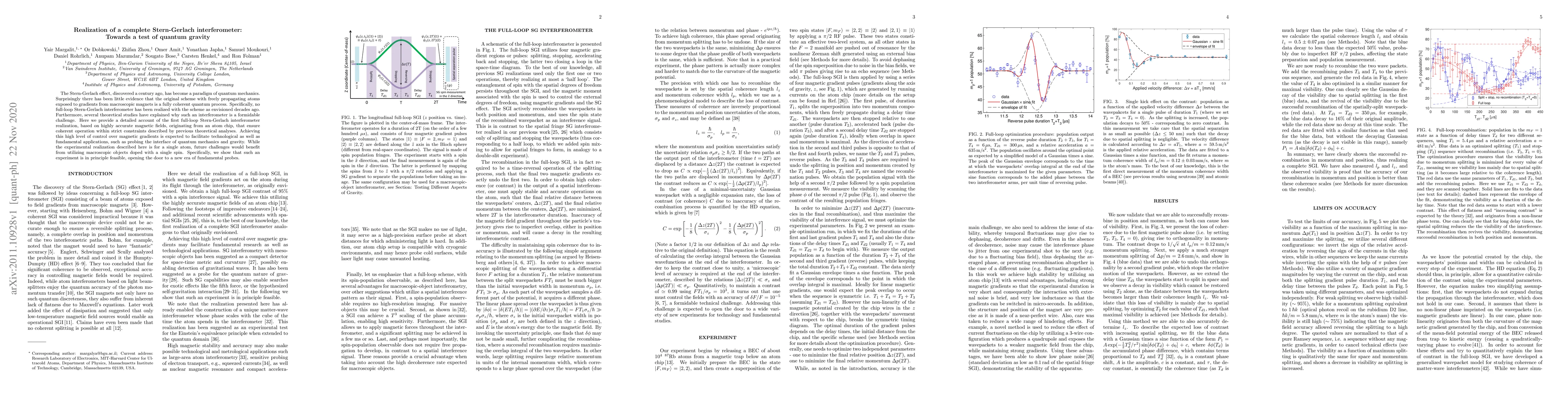Thumbnail for Realization of a complete Stern-Gerlach interferometer: Towards a test
  of quantum gravity