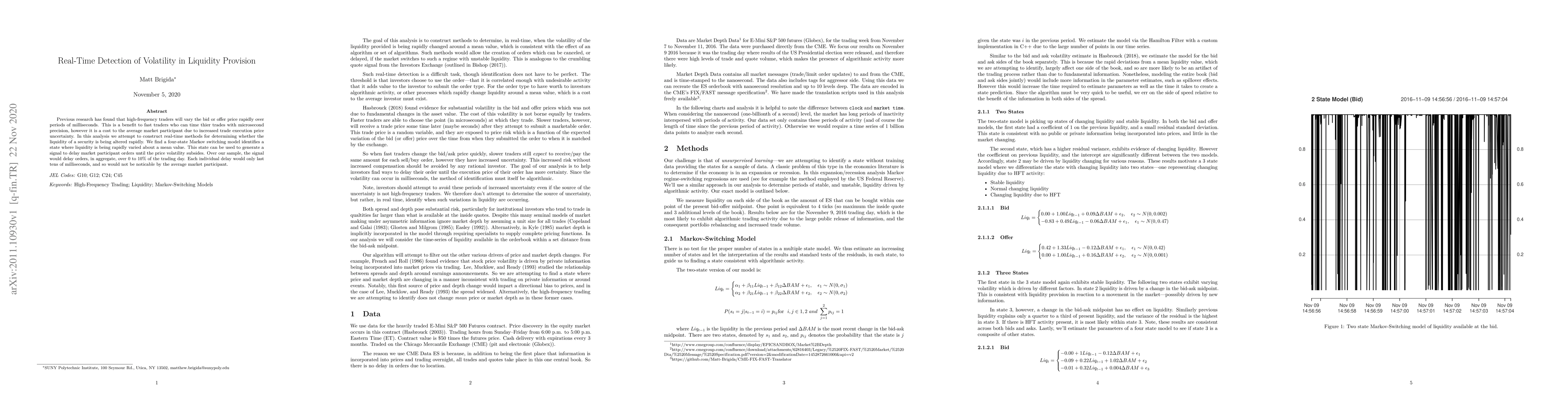 Thumbnail for Real-Time Detection of Volatility in Liquidity Provision