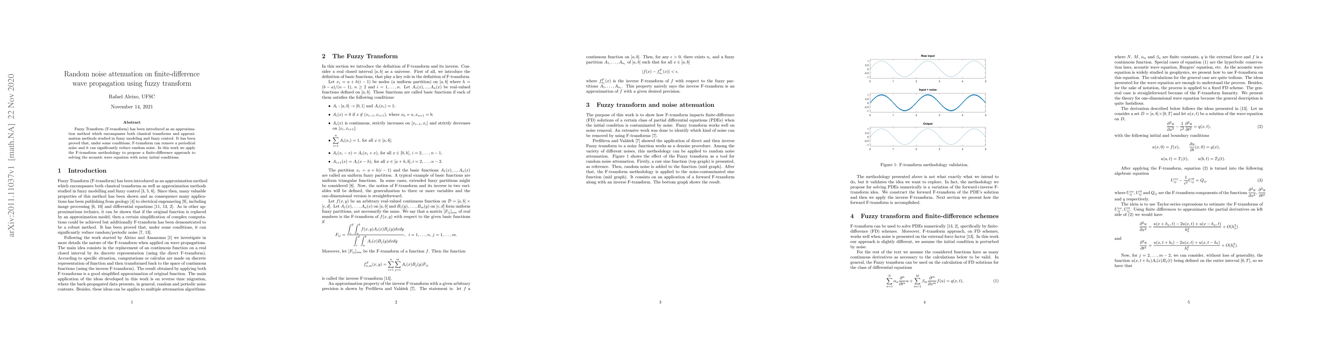 Thumbnail for Random noise attenuation on finite-difference wave propagation using
  fuzzy transform