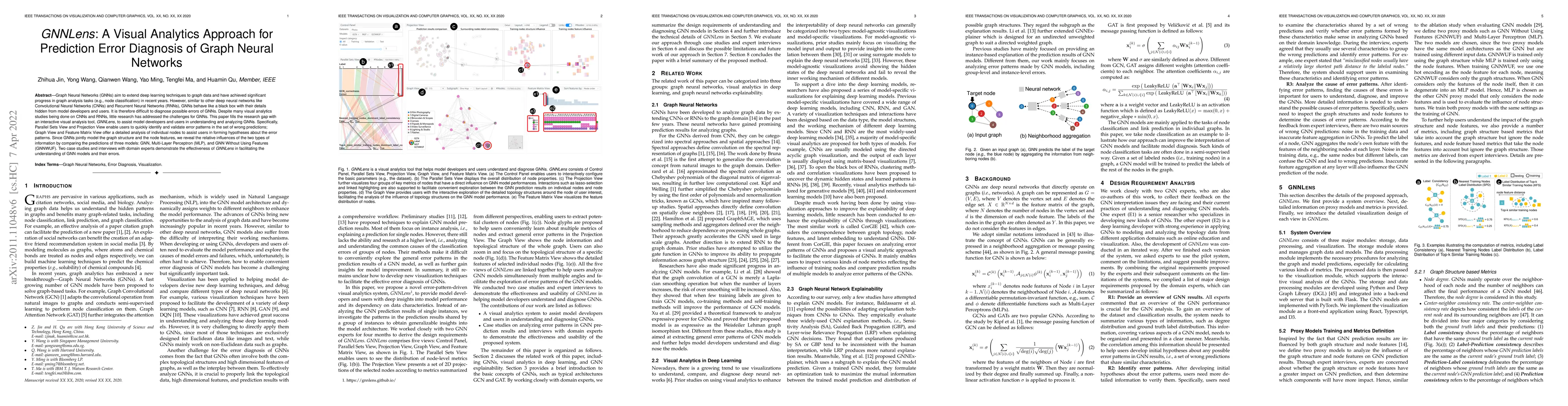 Thumbnail for GNNLens: A Visual Analytics Approach for Prediction Error Diagnosis of
  Graph Neural Networks
