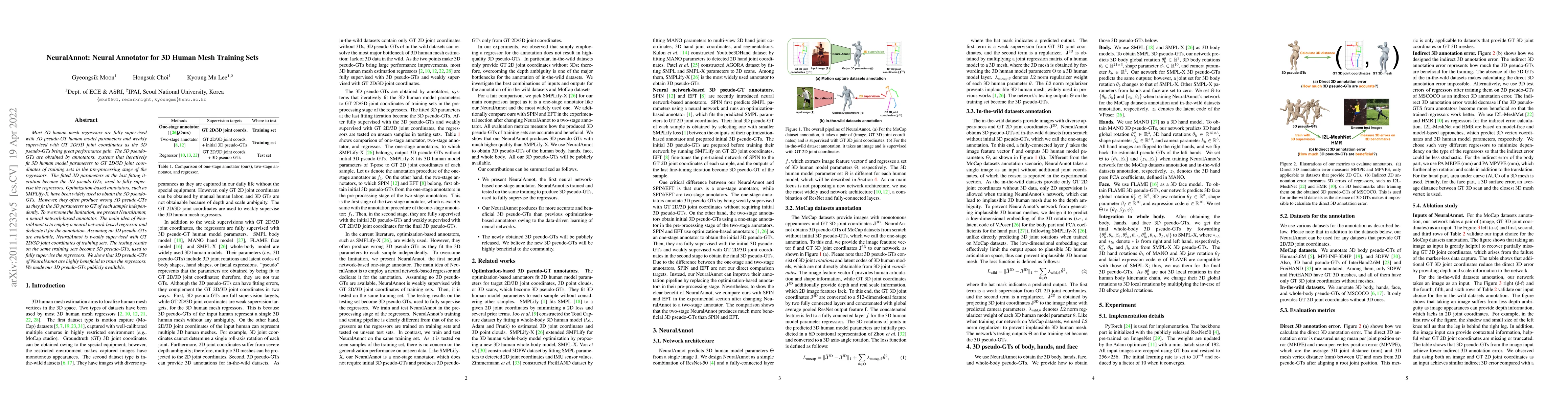 Thumbnail for NeuralAnnot: Neural Annotator for 3D Human Mesh Training Sets