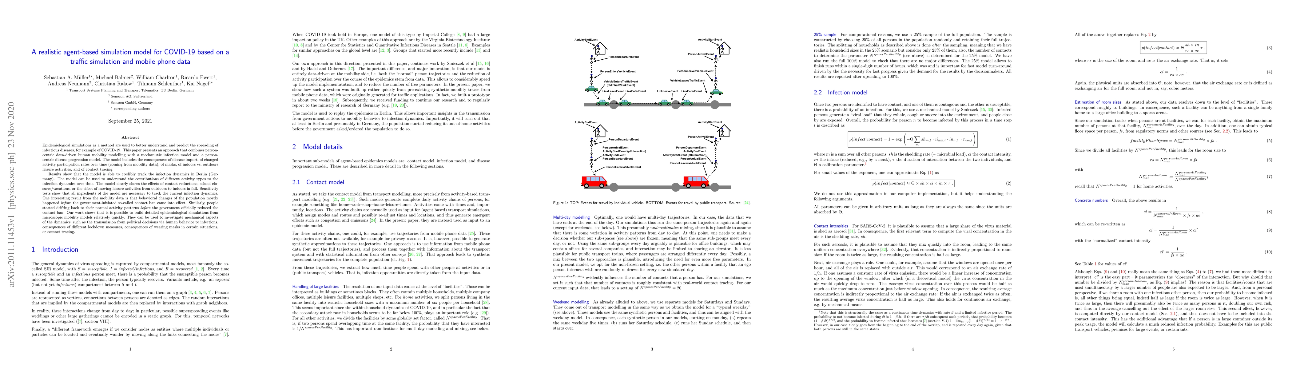 Thumbnail for A realistic agent-based simulation model for COVID-19 based on a traffic
  simulation and mobile phone data