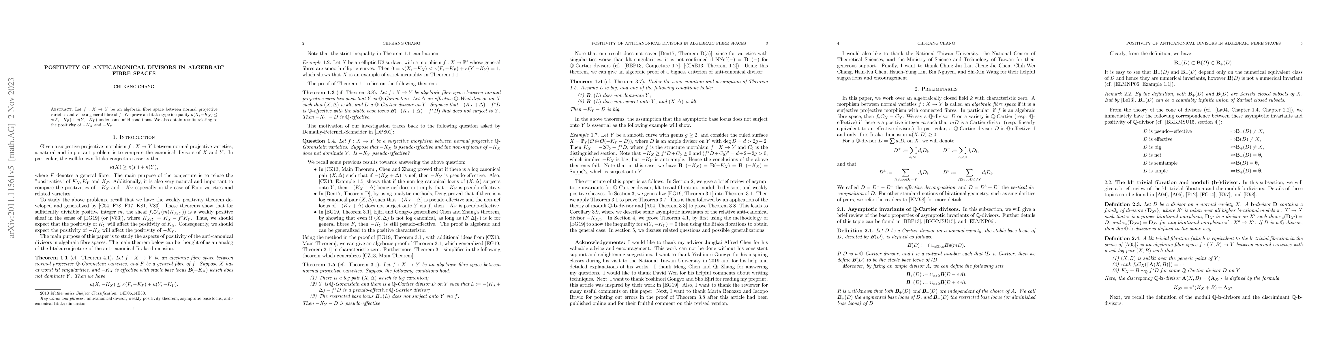 Thumbnail for Positivity of anticanonical divisors in algebraic fibre spaces