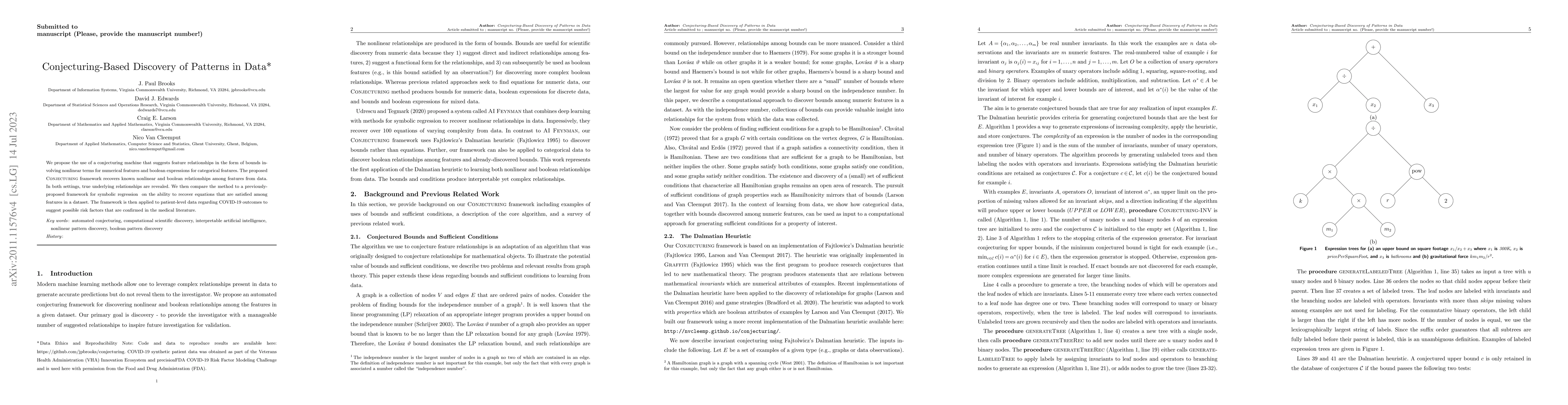 Thumbnail for Conjecturing-Based Discovery of Patterns in Data