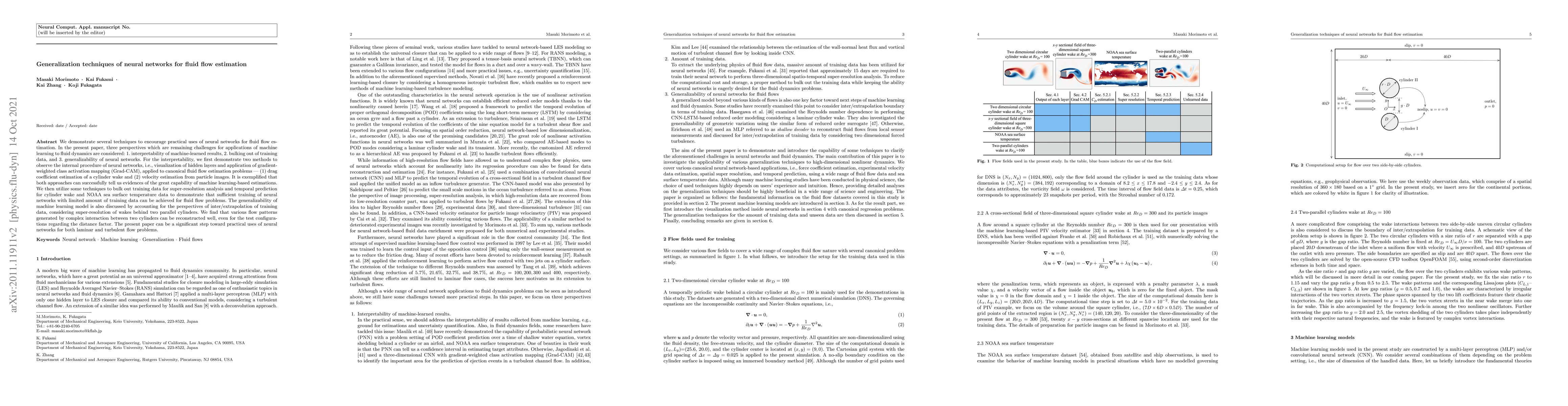 Thumbnail for Generalization techniques of neural networks for fluid flow estimation