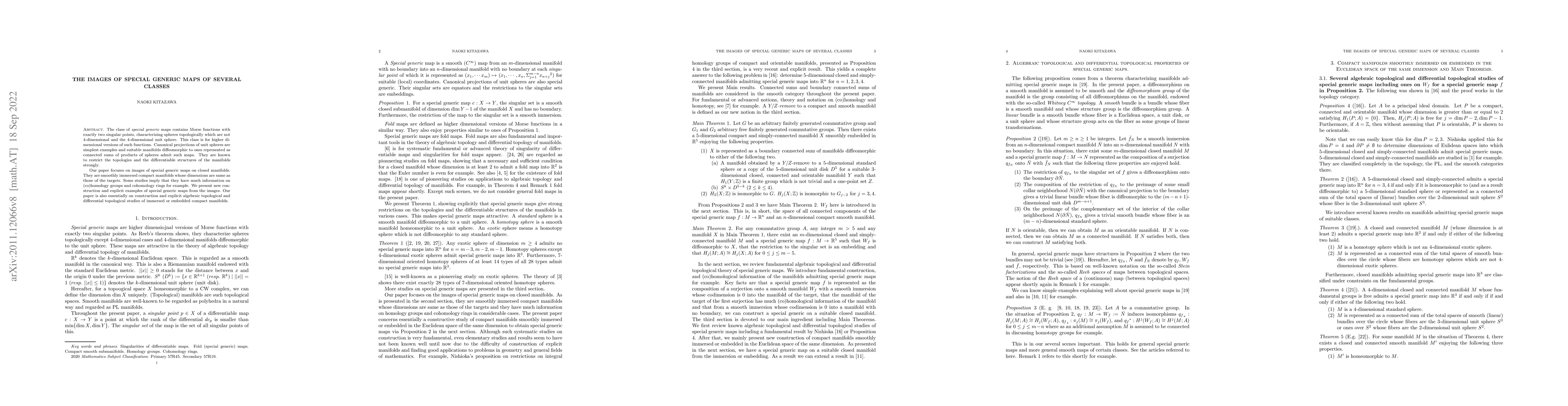Thumbnail for The images of special generic maps of an elementary class