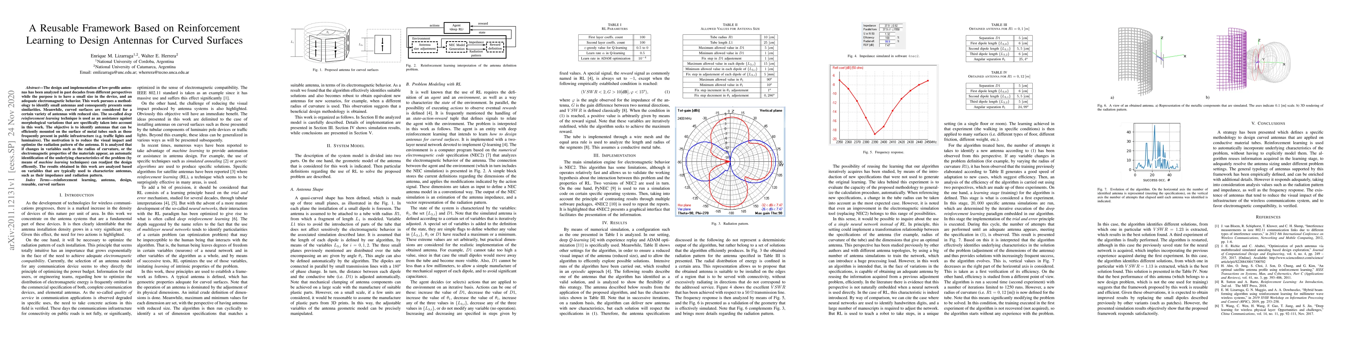 Thumbnail for A Reusable Framework Based on Reinforcement Learning to Design Antennas
  for Curved Surfaces