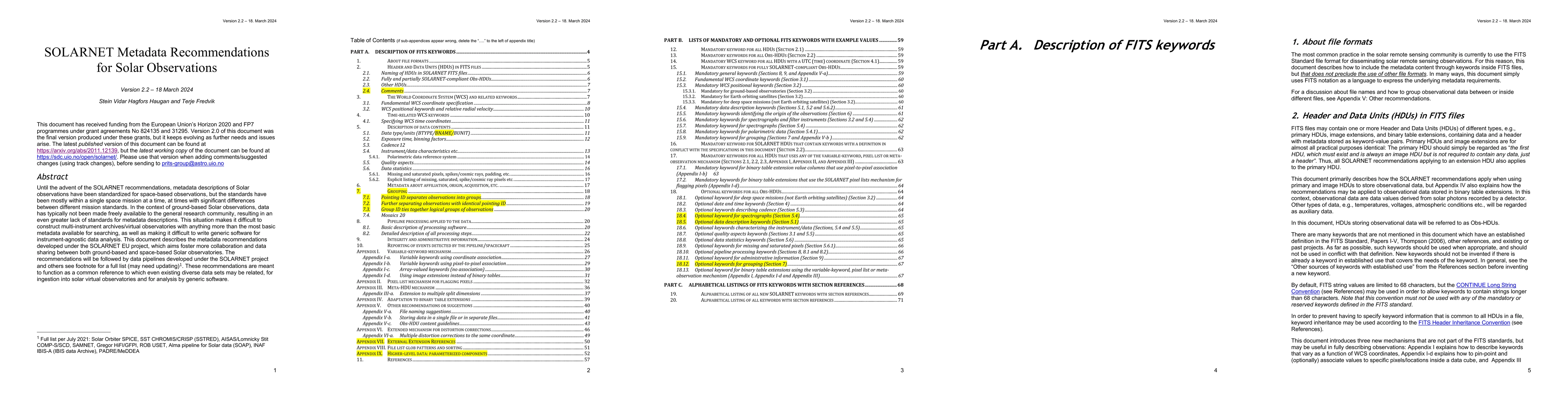 Thumbnail for SOLARNET Metadata Recommendations for Solar Observations