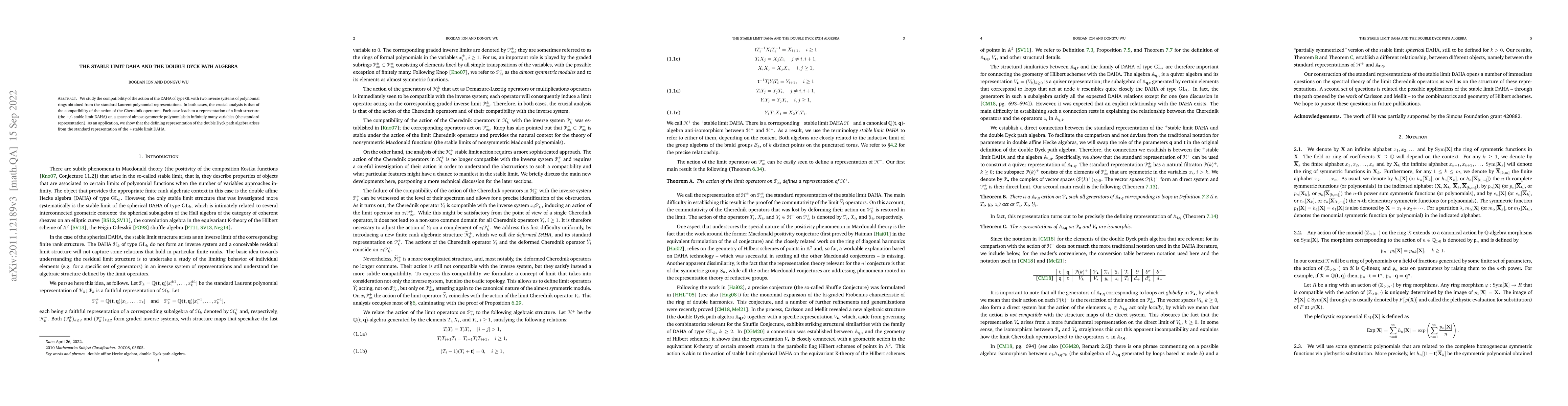 Thumbnail for The Stable Limit DAHA and the Double Dyck Path Algebra