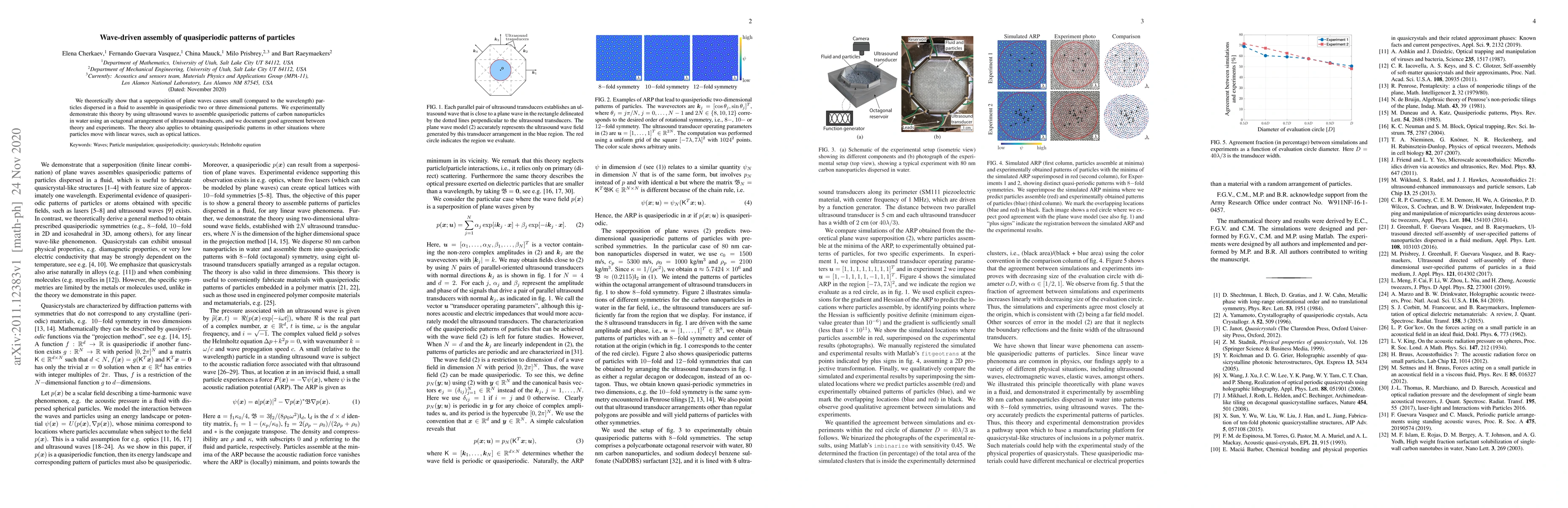 Thumbnail for Wave-driven assembly of quasi periodic patterns of particles