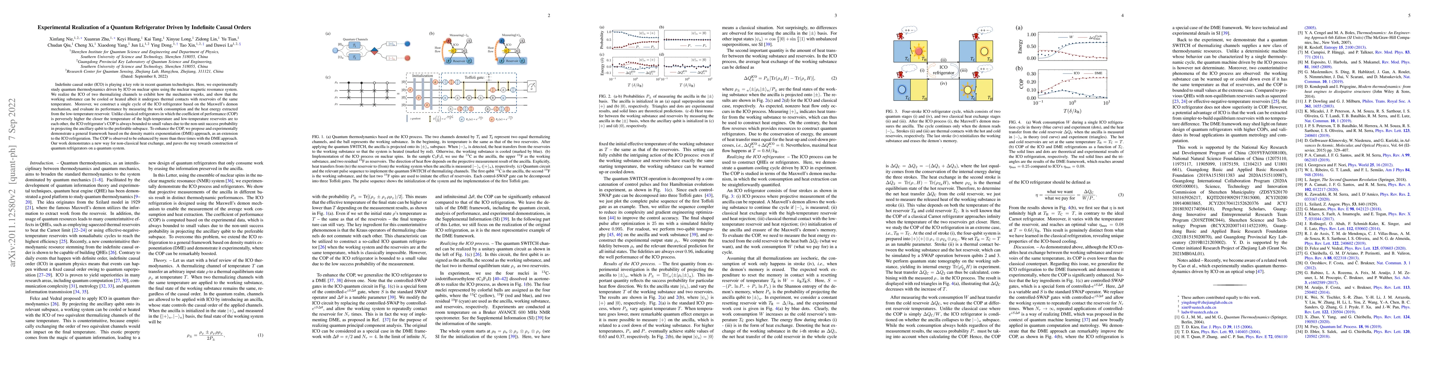 Thumbnail for Experimental Realization of a Quantum Refrigerator Driven by Indefinite
  Causal Orders