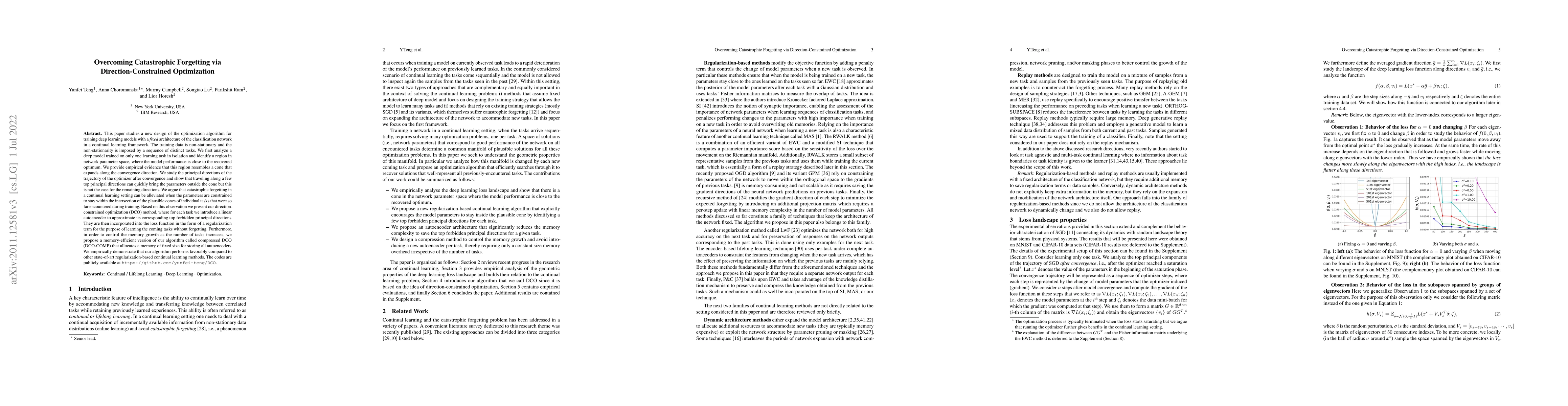 Thumbnail for Overcoming Catastrophic Forgetting via Direction-Constrained
  Optimization