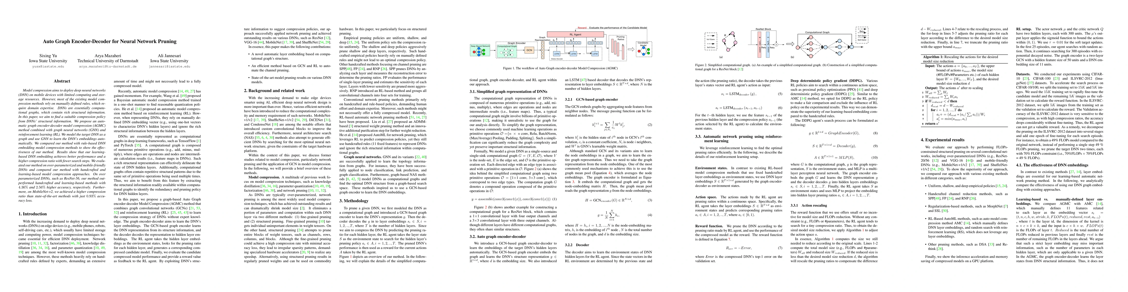 Thumbnail for Auto Graph Encoder-Decoder for Neural Network Pruning